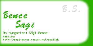 bence sagi business card